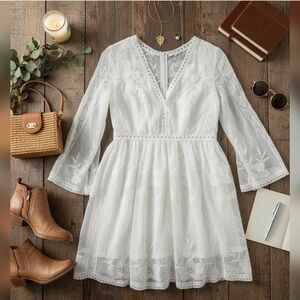 White lace dress size small